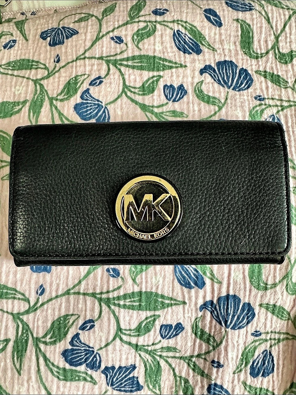 Michael Kors Fulton Large Flap Continental Wallet Black